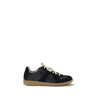 Margiela Replica Schoen Rubberzool Kalfleer Luxe Zwart