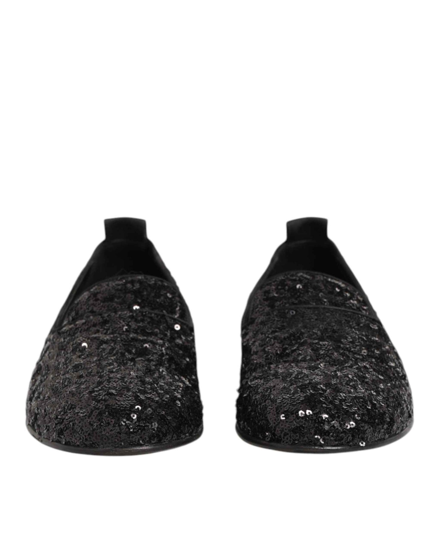 Dolce & Gabbana Sequined Slip On Loafers Zwart Luxe