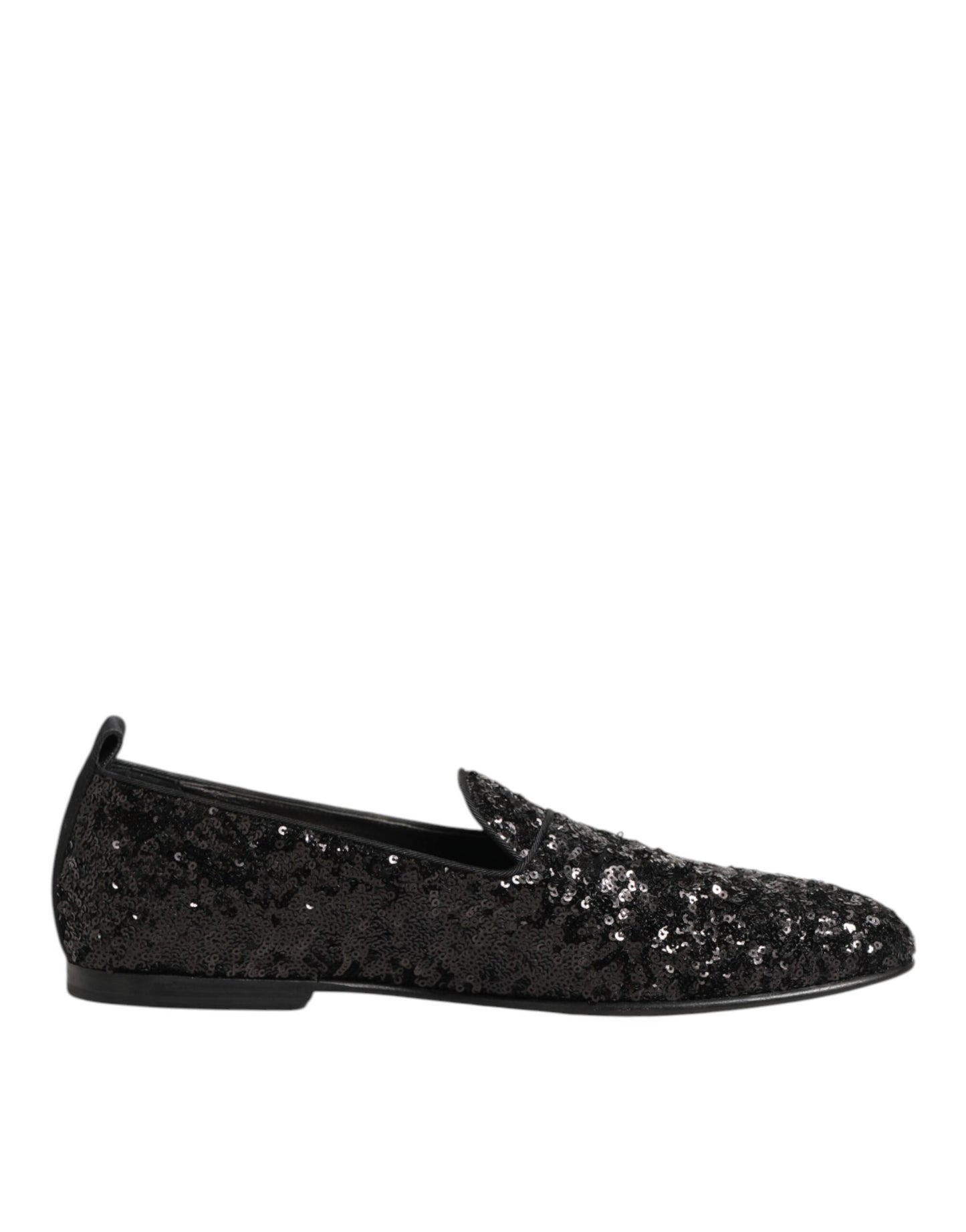 Dolce & Gabbana Sequined Slip On Loafers Zwart Luxe