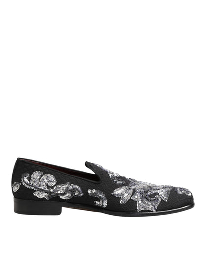 Dolce & Gabbana Loafers Pailletten Luxe - Zwart/Zilver