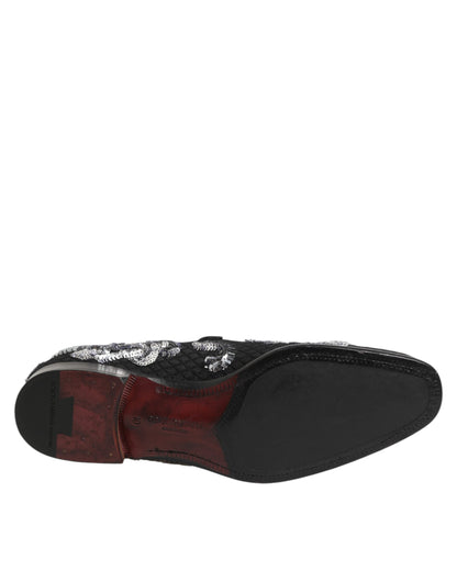 Dolce & Gabbana Loafers Pailletten Luxe - Zwart/Zilver