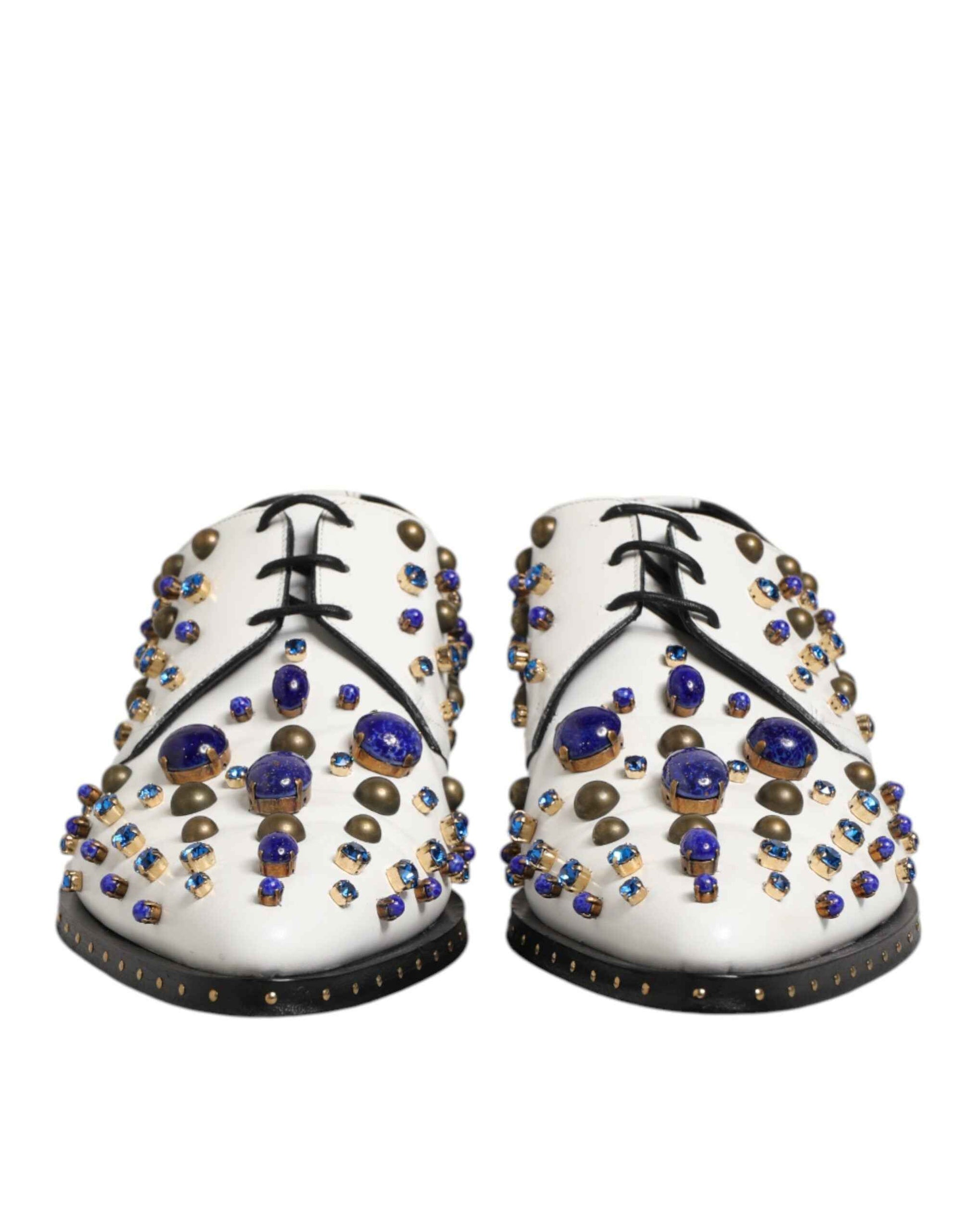 Dolce & Gabbana Kristallen Leer Luxe Schoenen – Wit