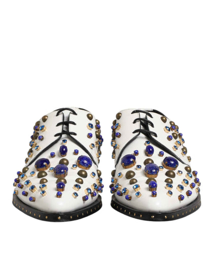 Dolce & Gabbana Kristallen Leer Luxe Schoenen – Wit