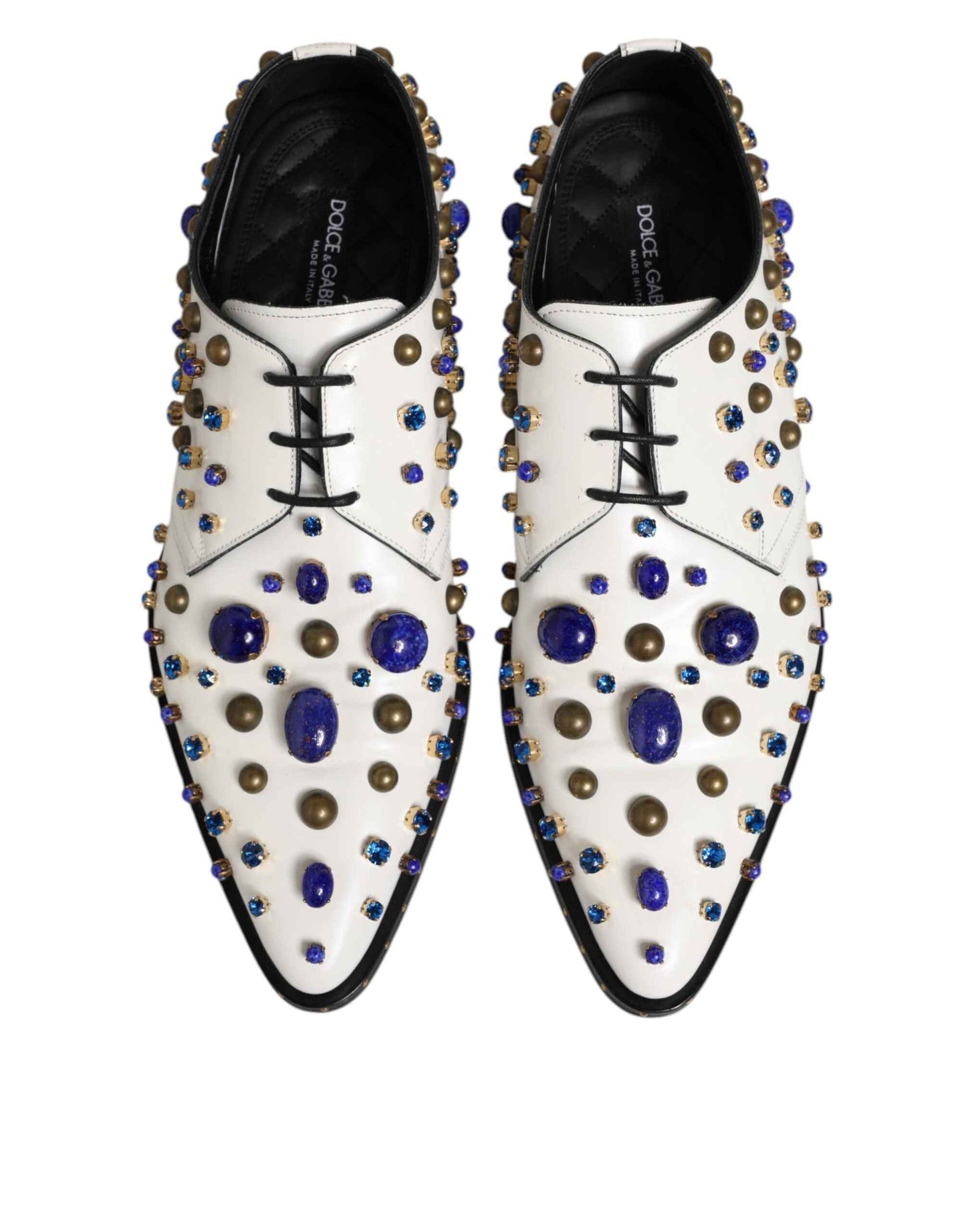 Dolce & Gabbana Kristallen Leer Luxe Schoenen – Wit
