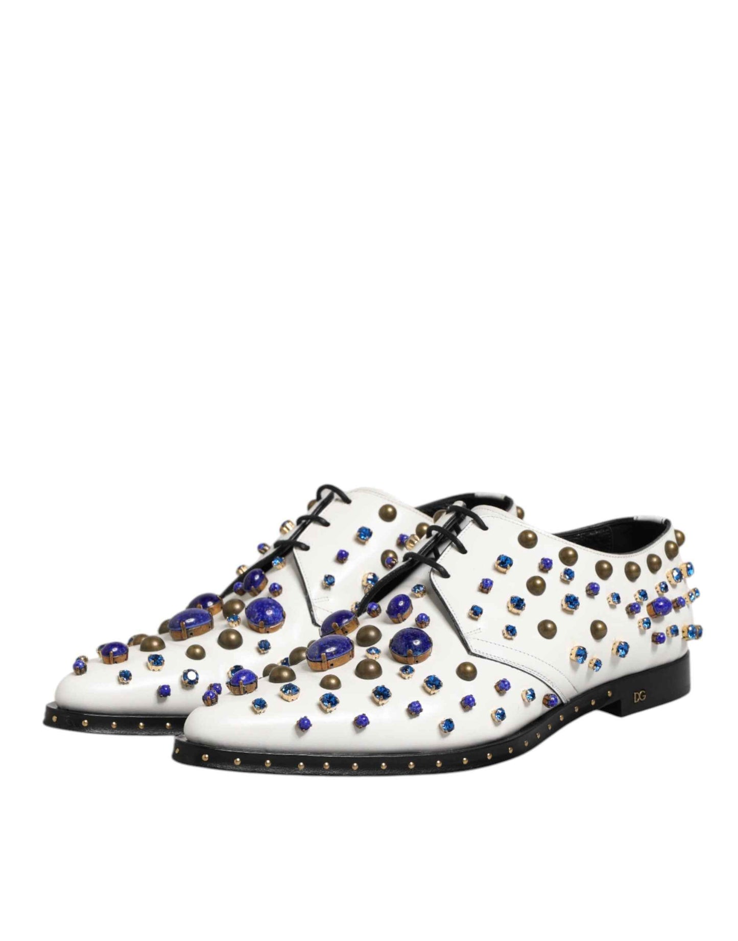 Dolce & Gabbana Kristallen Leer Luxe Schoenen – Wit