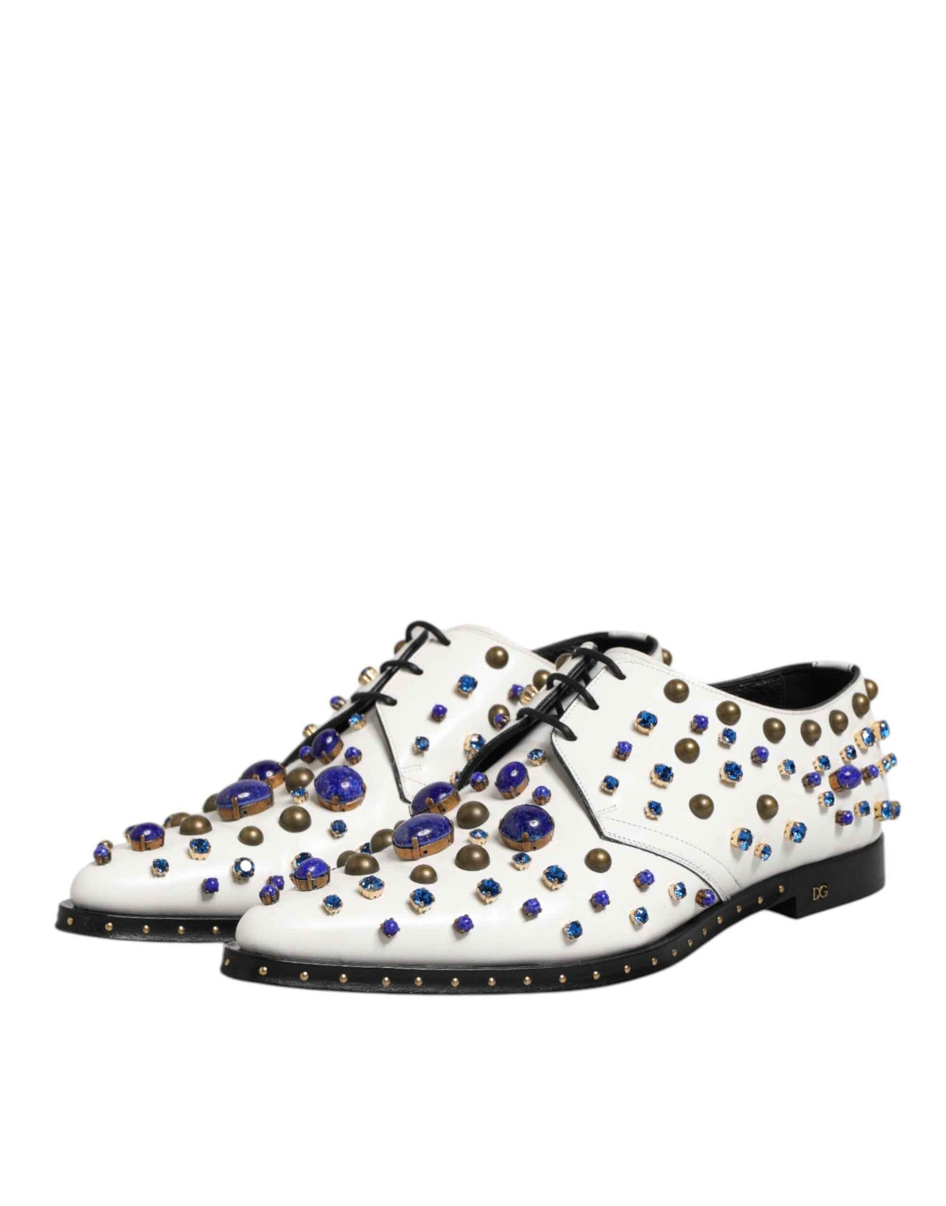 Dolce & Gabbana Kristallen Leer Luxe Schoenen – Wit