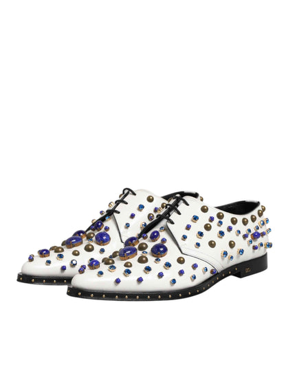 Dolce & Gabbana Kristallen Leer Luxe Schoenen – Wit