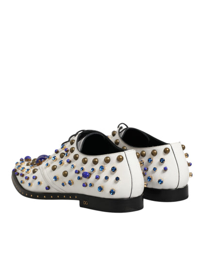 Dolce & Gabbana Kristallen Leer Luxe Schoenen – Wit