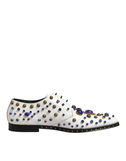 Dolce & Gabbana Kristallen Leer Luxe Schoenen – Wit