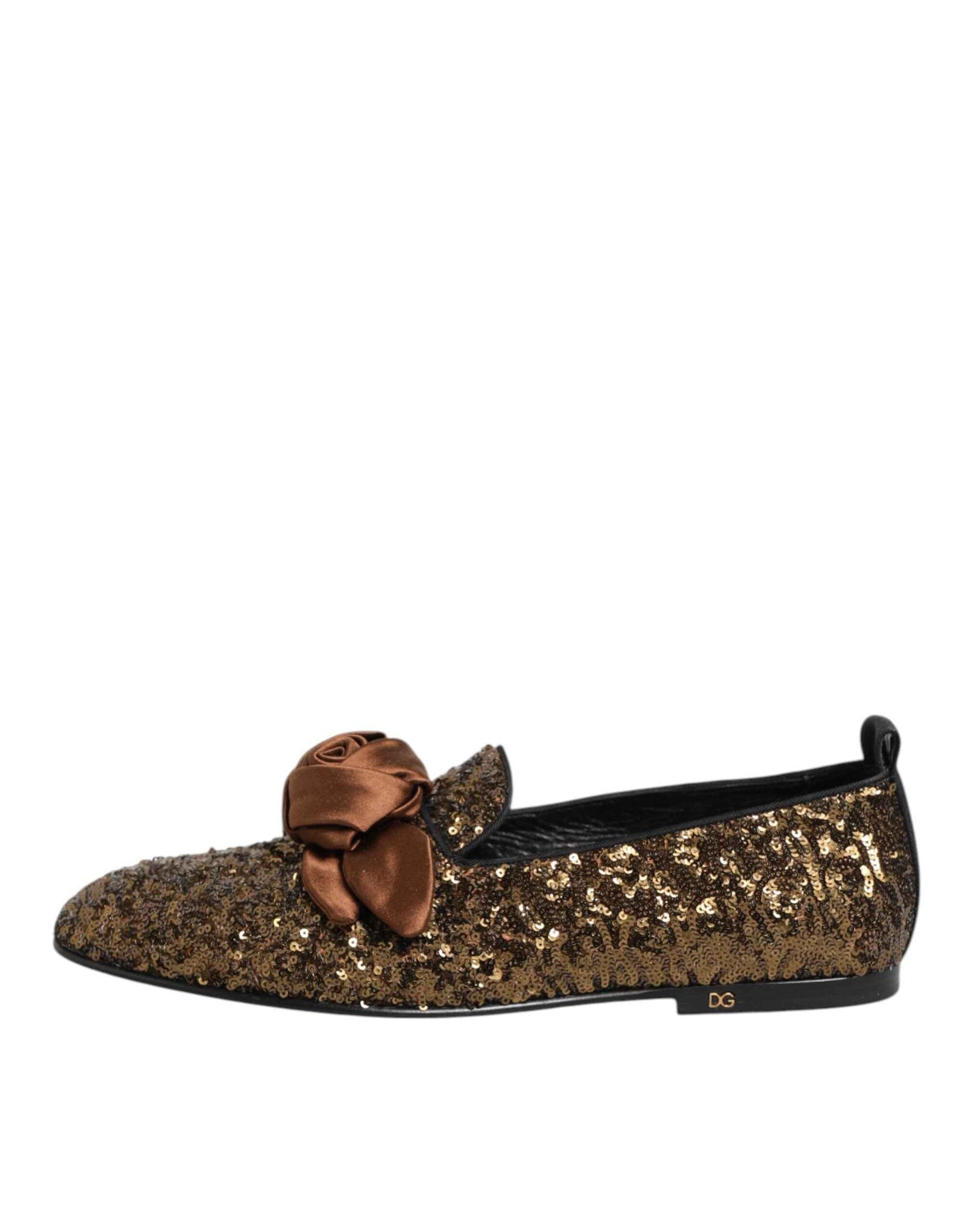 Dolce & Gabbana Gouden Pailletten Slip On Loafers Heren