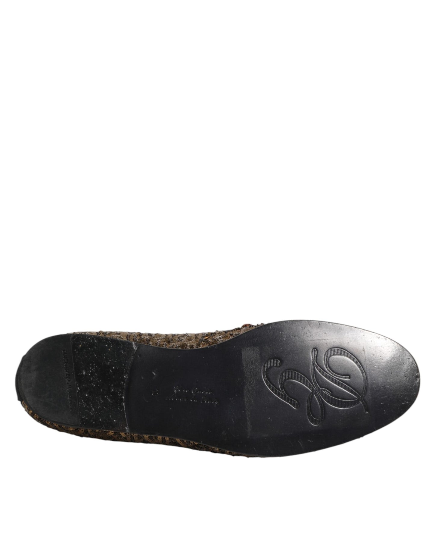 Dolce & Gabbana Gouden Pailletten Slip On Loafers Heren