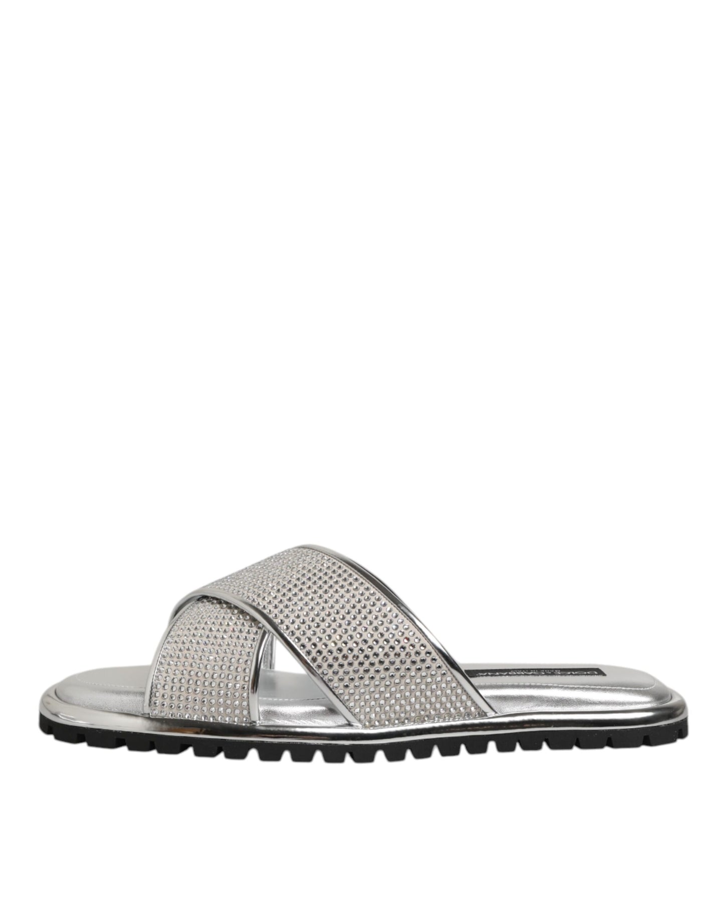 Dolce & Gabbana Strass Slides Kristallen Zilver Luxe
