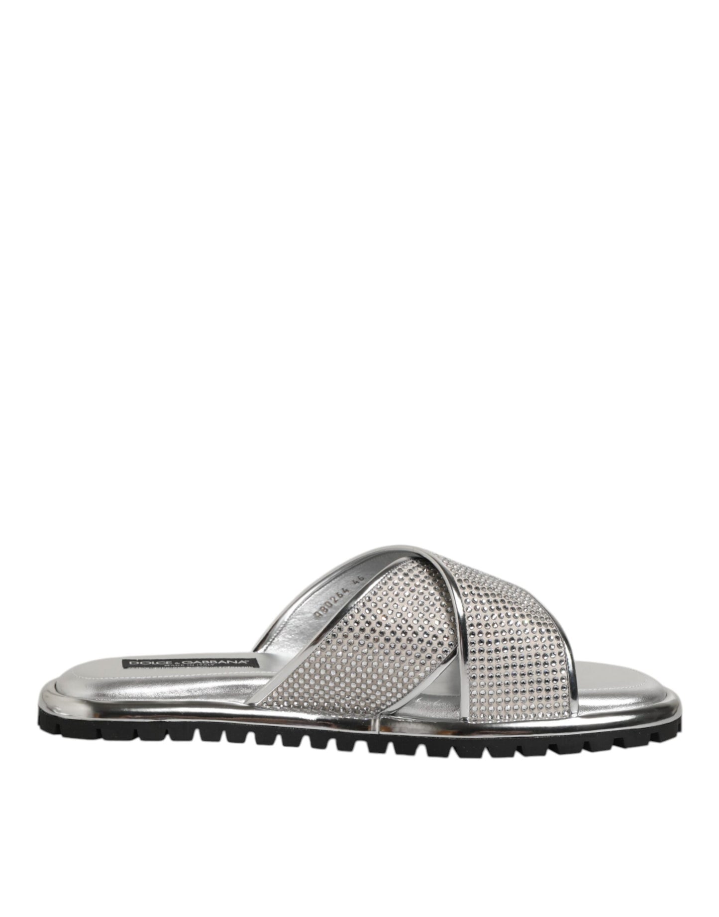 Dolce & Gabbana Strass Slides Kristallen Zilver Luxe