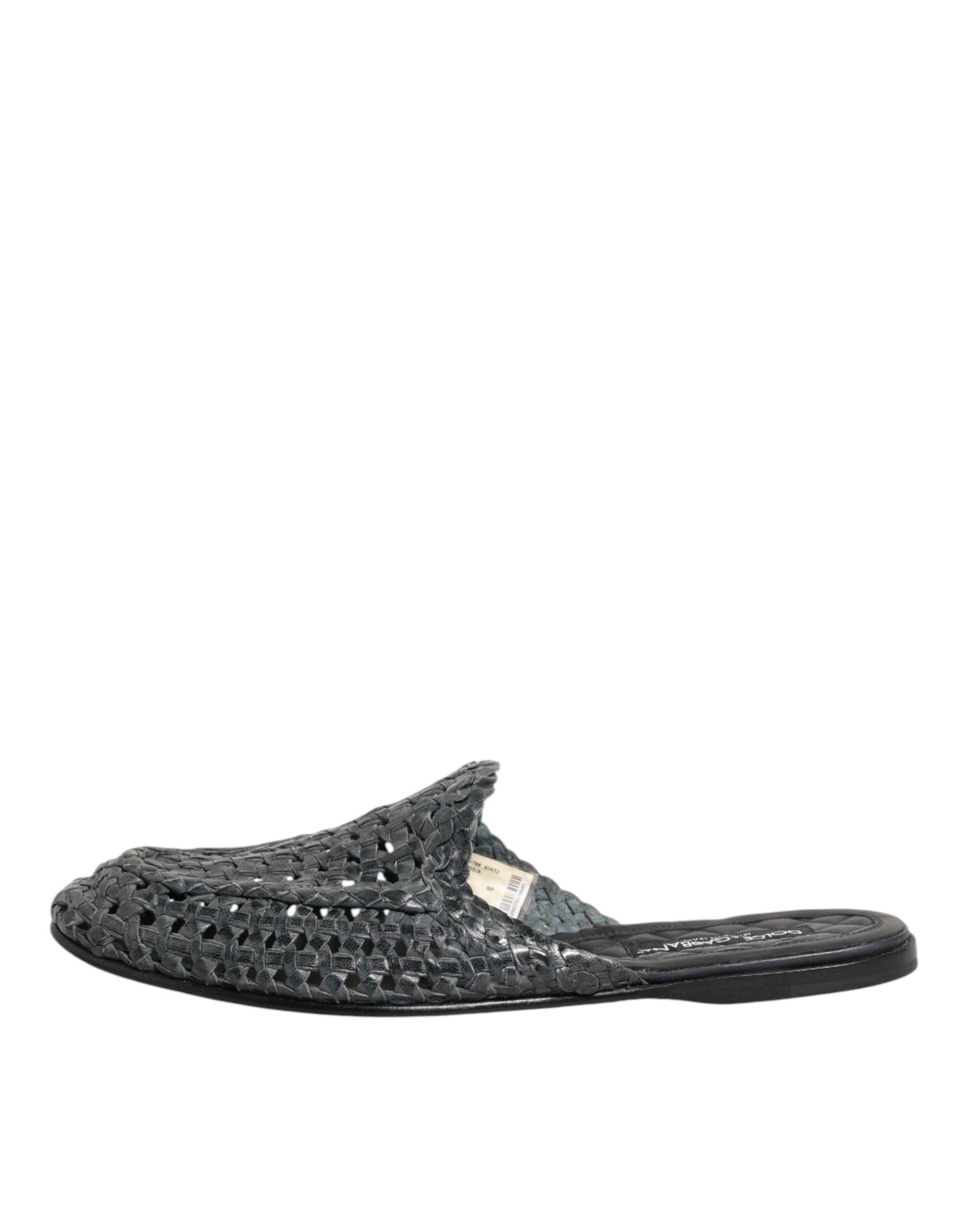 Dolce & Gabbana Blauwe Woven Slides Mules Voor Mannen