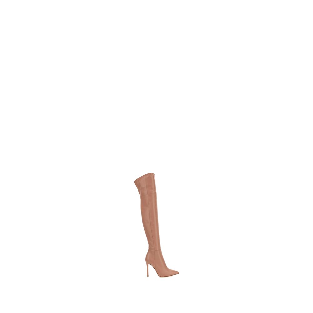 Gianvito Rossi High Boots Leather Boots - Zwart/Kniehoog