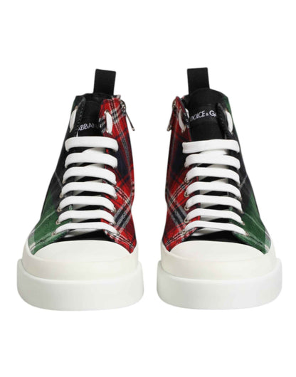 Dolce & Gabbana DG Logo Hoge Top Sneakers Katoen Multicolor