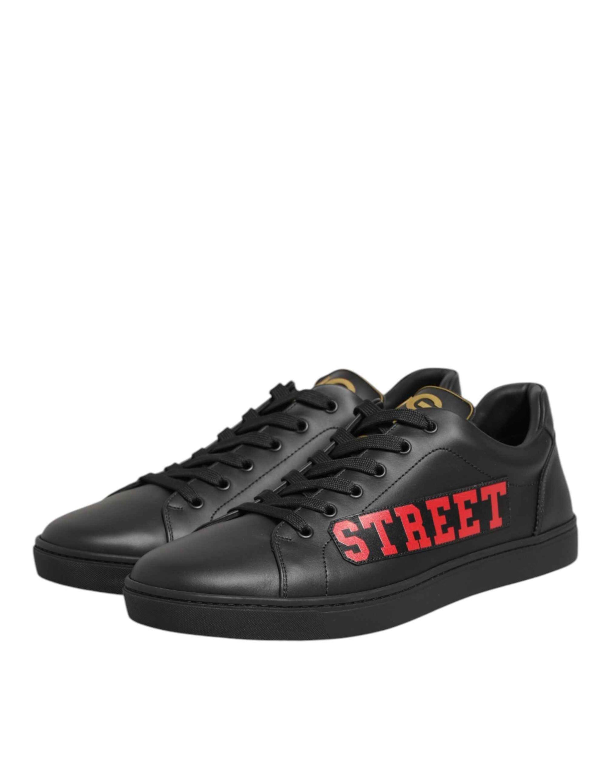 Dolce & Gabbana Street Life Sneakers Leer – Zwart Maat