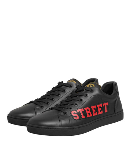 Dolce & Gabbana Street Life Sneakers Leer – Zwart Maat