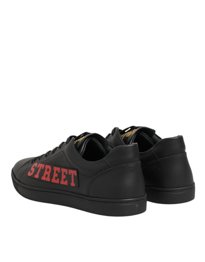 Dolce & Gabbana Street Life Sneakers Leer – Zwart Maat