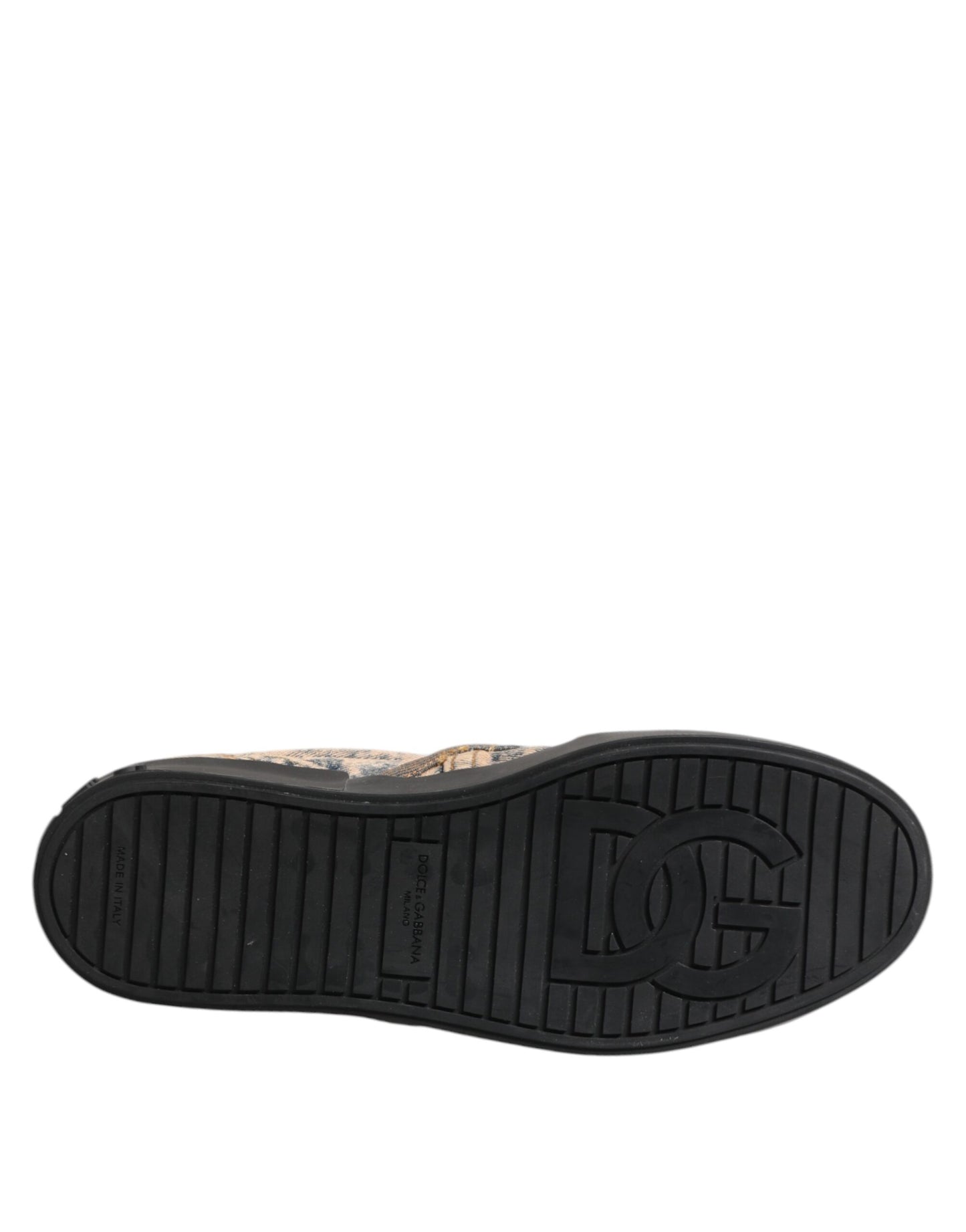 Dolce & Gabbana Katoenen Slip On Sneakers Beige Lage Top
