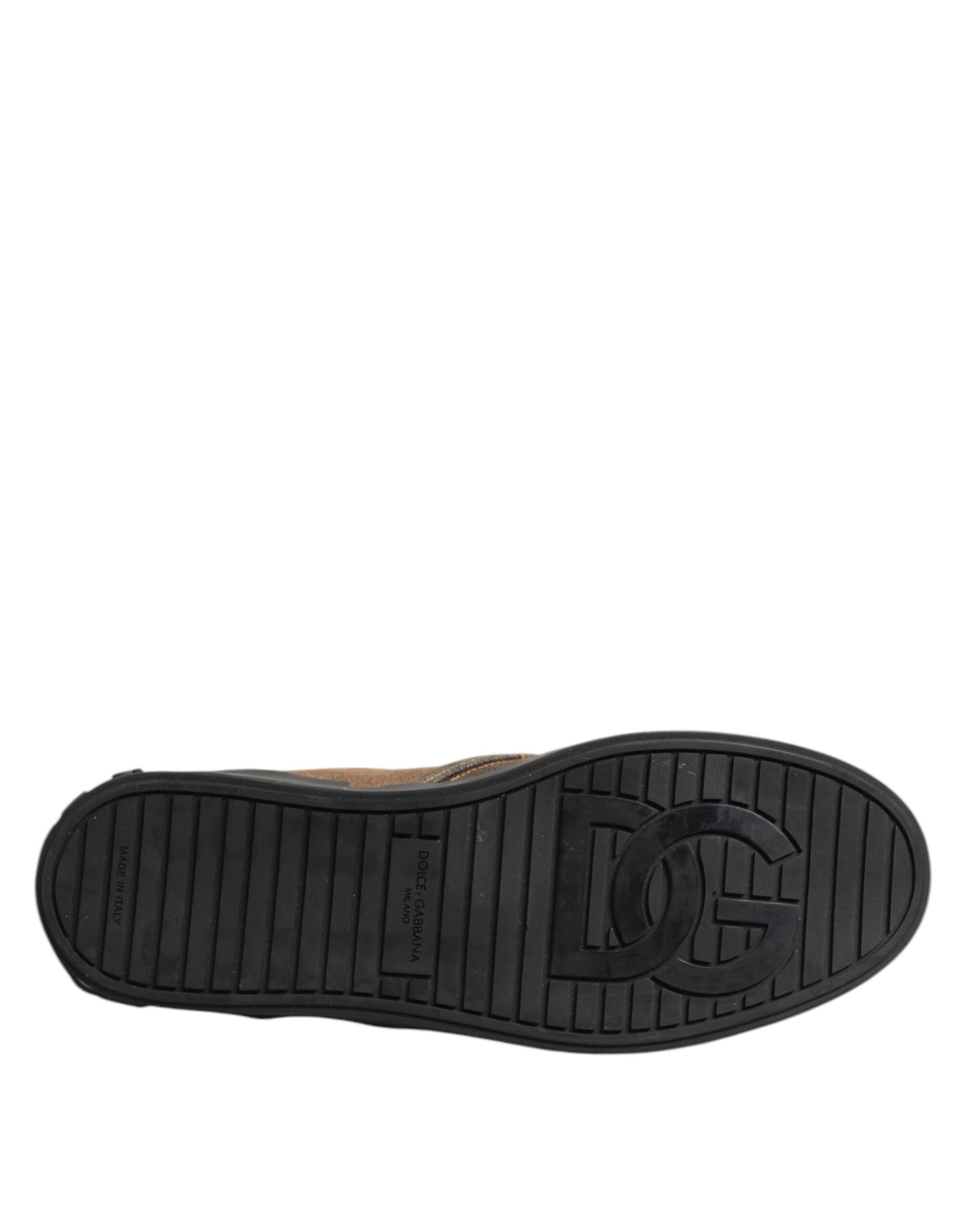 Dolce & Gabbana Katoen Lage Top Slip-On Sneakers - Bruin