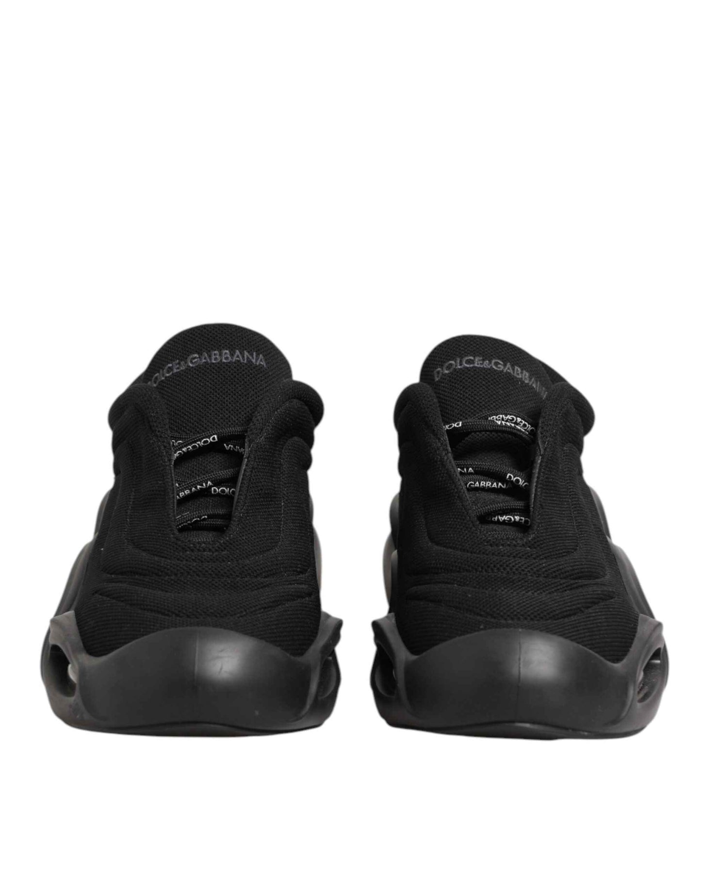 Dolce & Gabbana Wave Sneaker Zwart Lace Up Lage Top