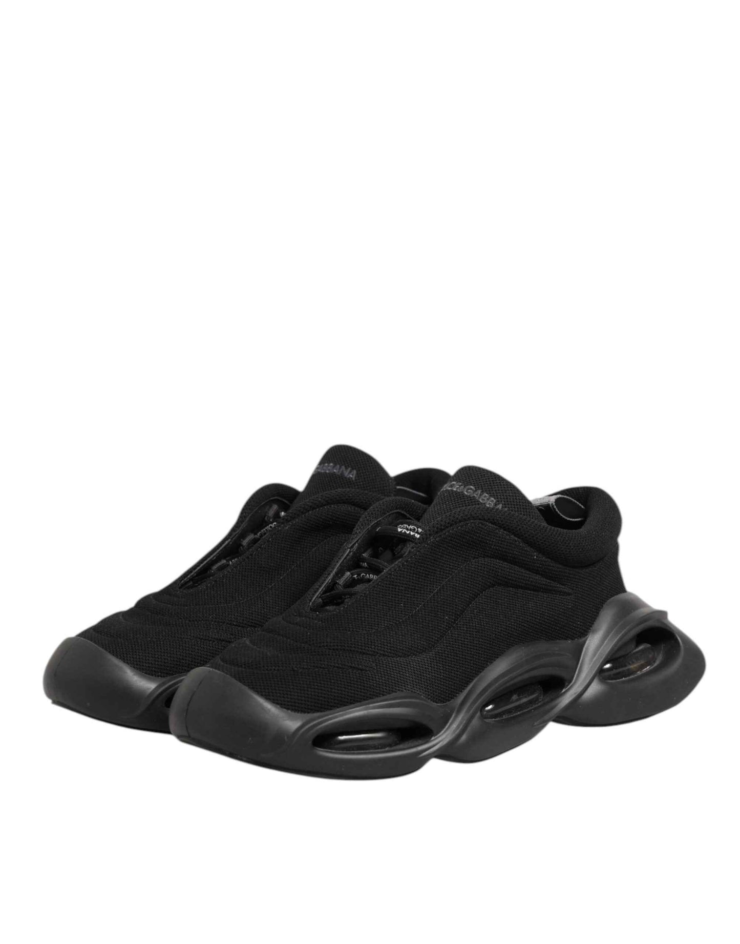 Dolce & Gabbana Wave Sneaker Zwart Lace Up Lage Top