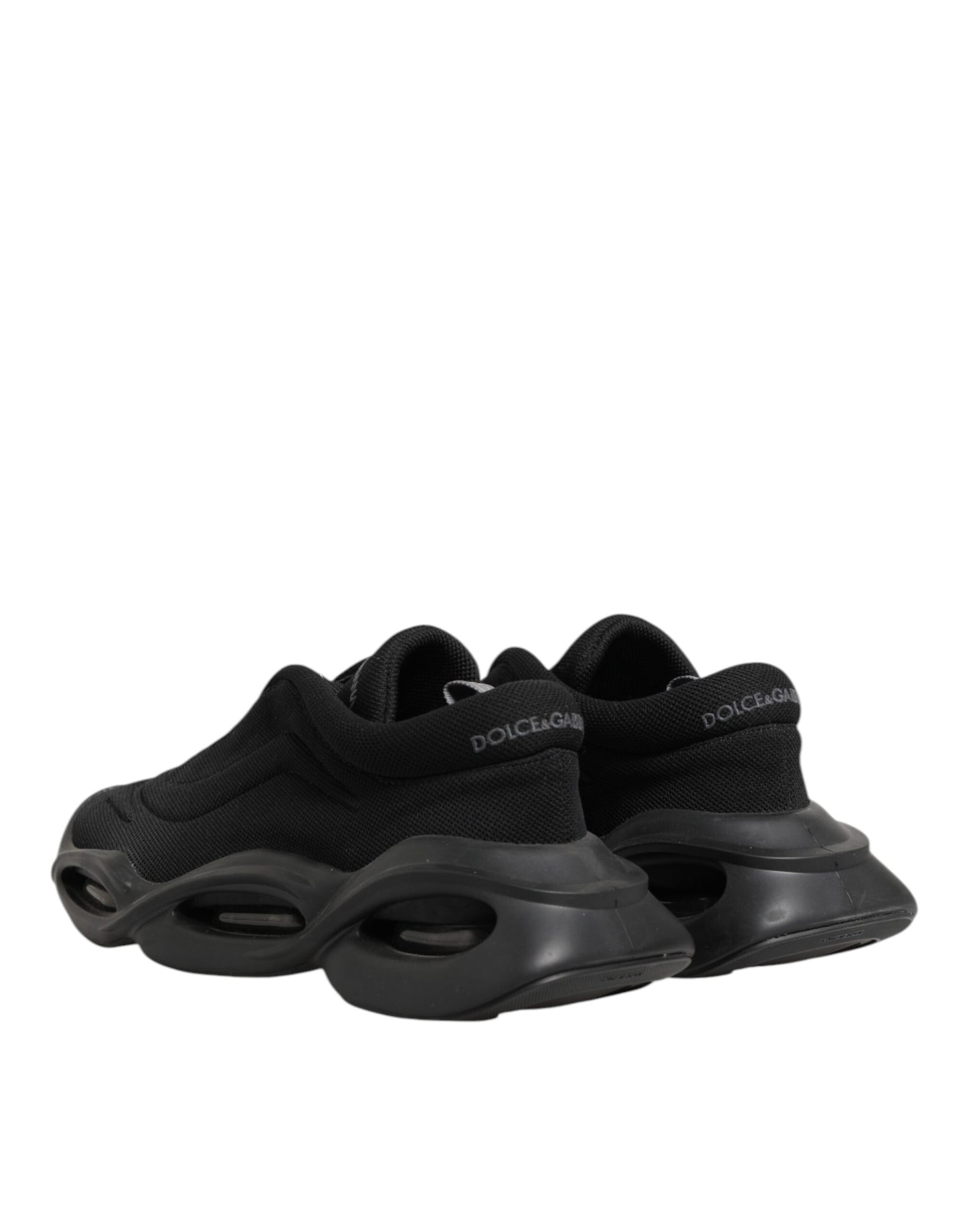 Dolce & Gabbana Wave Sneaker Zwart Lace Up Lage Top