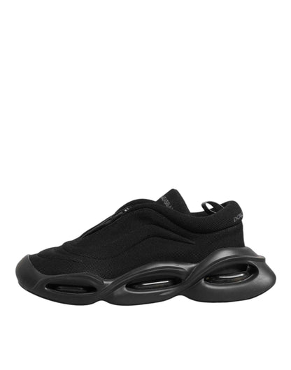Dolce & Gabbana Wave Sneaker Zwart Lace Up Lage Top