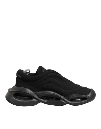 Dolce & Gabbana Wave Sneaker Zwart Lace Up Lage Top
