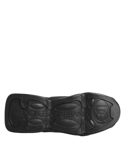 Dolce & Gabbana Wave Sneaker Zwart Lace Up Lage Top