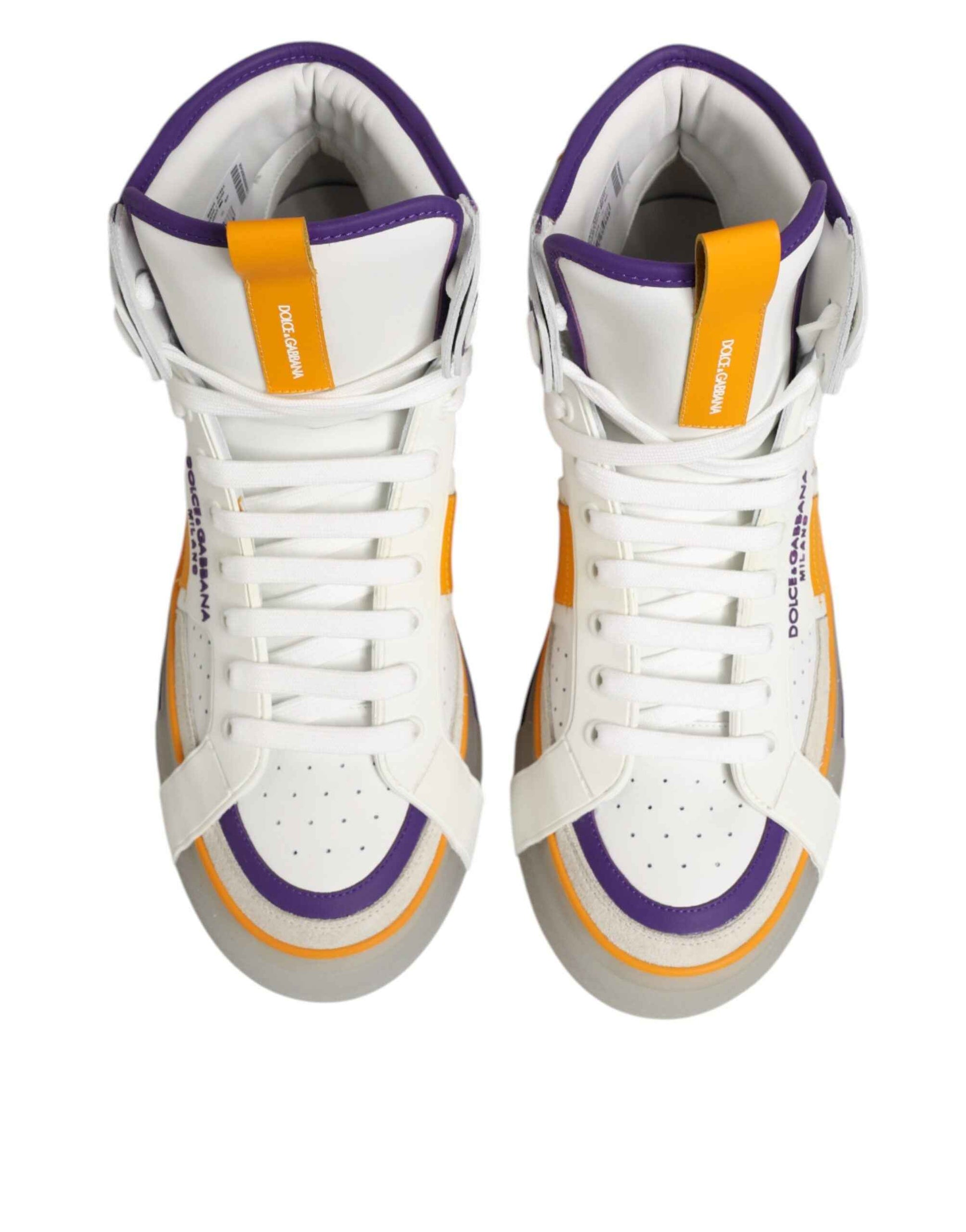 Dolce & Gabbana Hoge Top Sneakers Leer Veelkleurig Premium