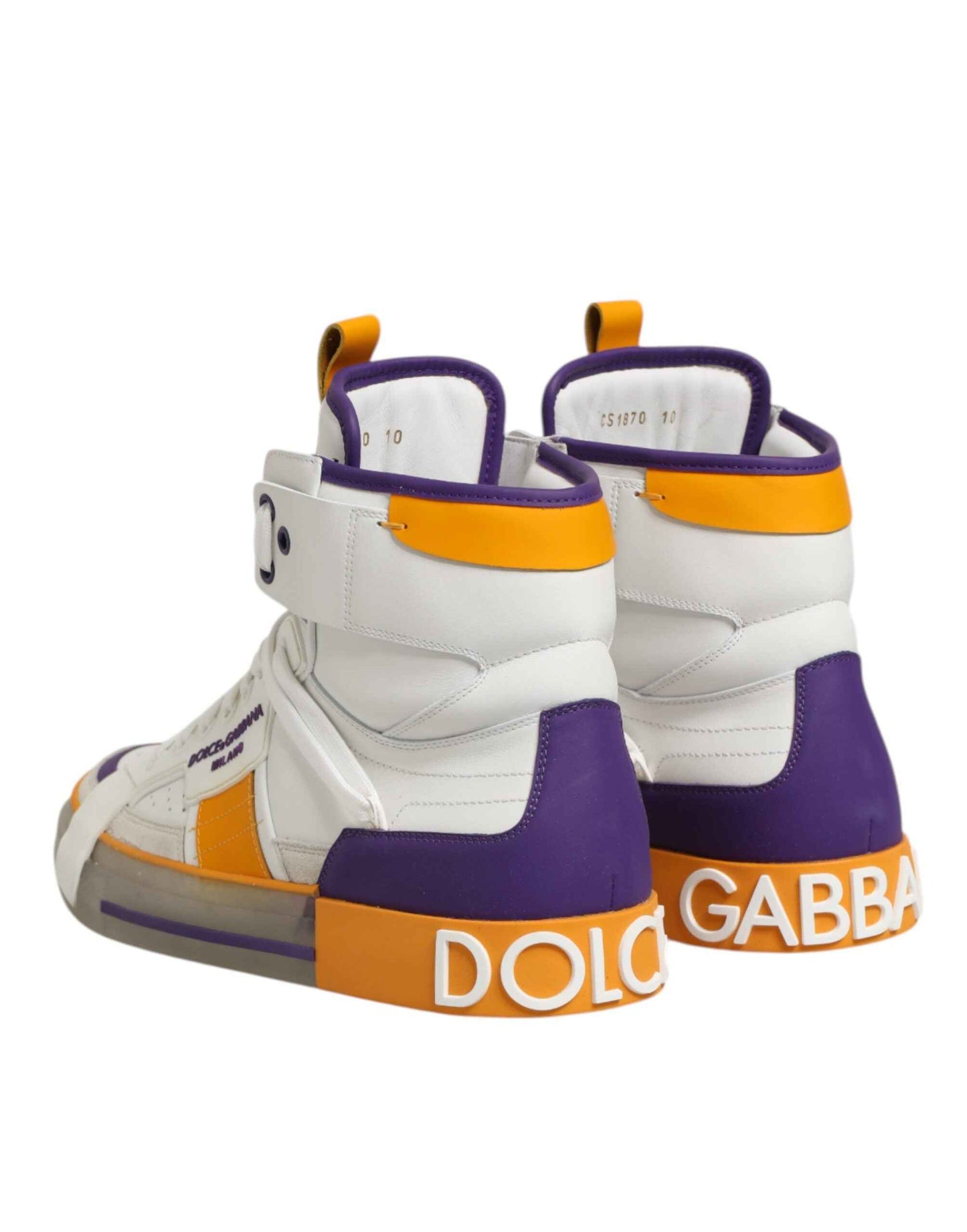 Dolce & Gabbana Hoge Top Sneakers Leer Veelkleurig Premium