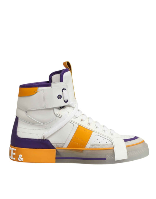 Dolce & Gabbana Hoge Top Sneakers Leer Veelkleurig Premium