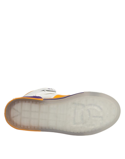 Dolce & Gabbana Hoge Top Sneakers Leer Veelkleurig Premium