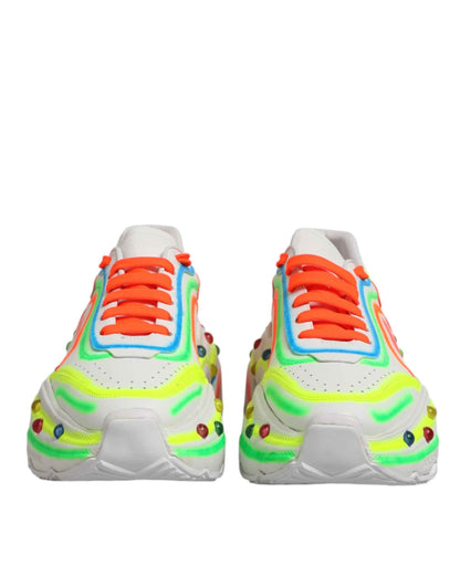 Dolce & Gabbana Daymaster Sneakers Leer Low Top Multicolor