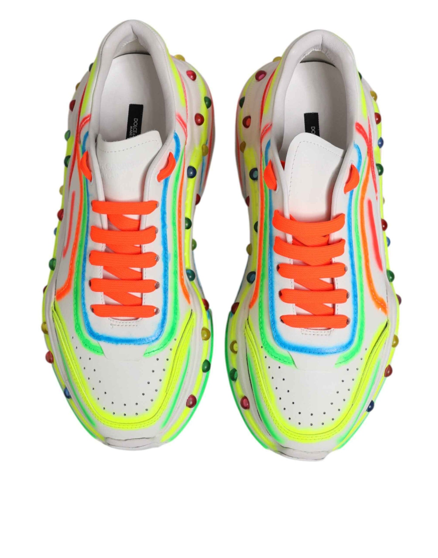 Dolce & Gabbana Daymaster Sneakers Leer Low Top Multicolor