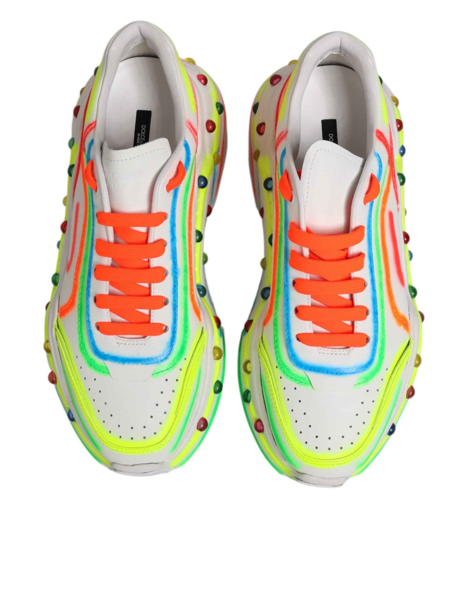 Dolce & Gabbana Daymaster Sneakers Leer Low Top Multicolor