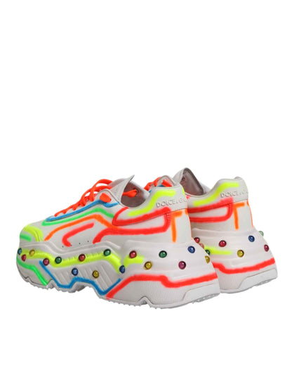 Dolce & Gabbana Daymaster Sneakers Leer Low Top Multicolor