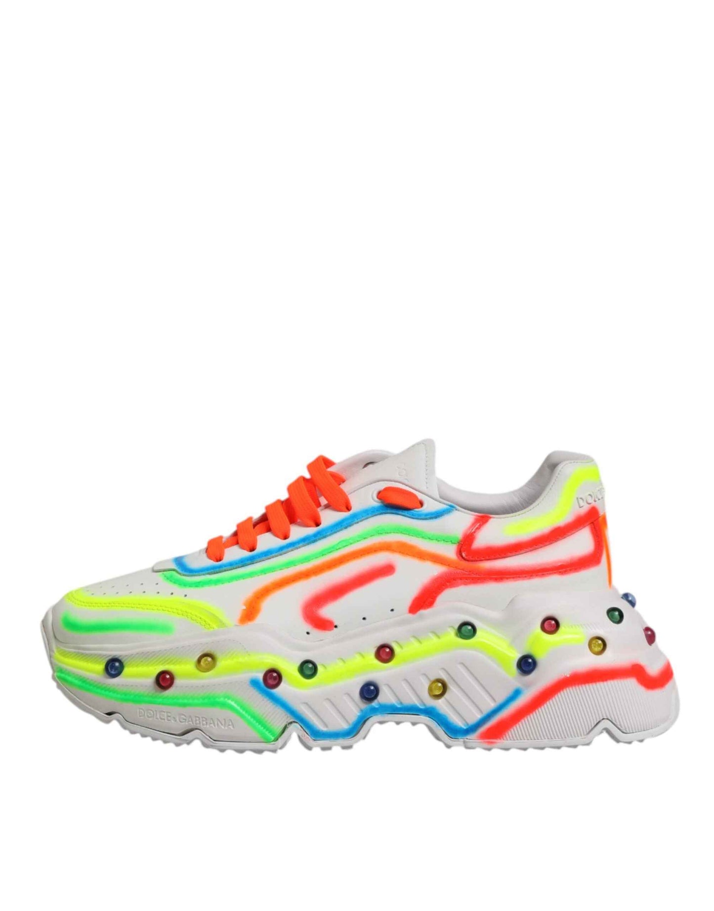 Dolce & Gabbana Daymaster Sneakers Leer Low Top Multicolor