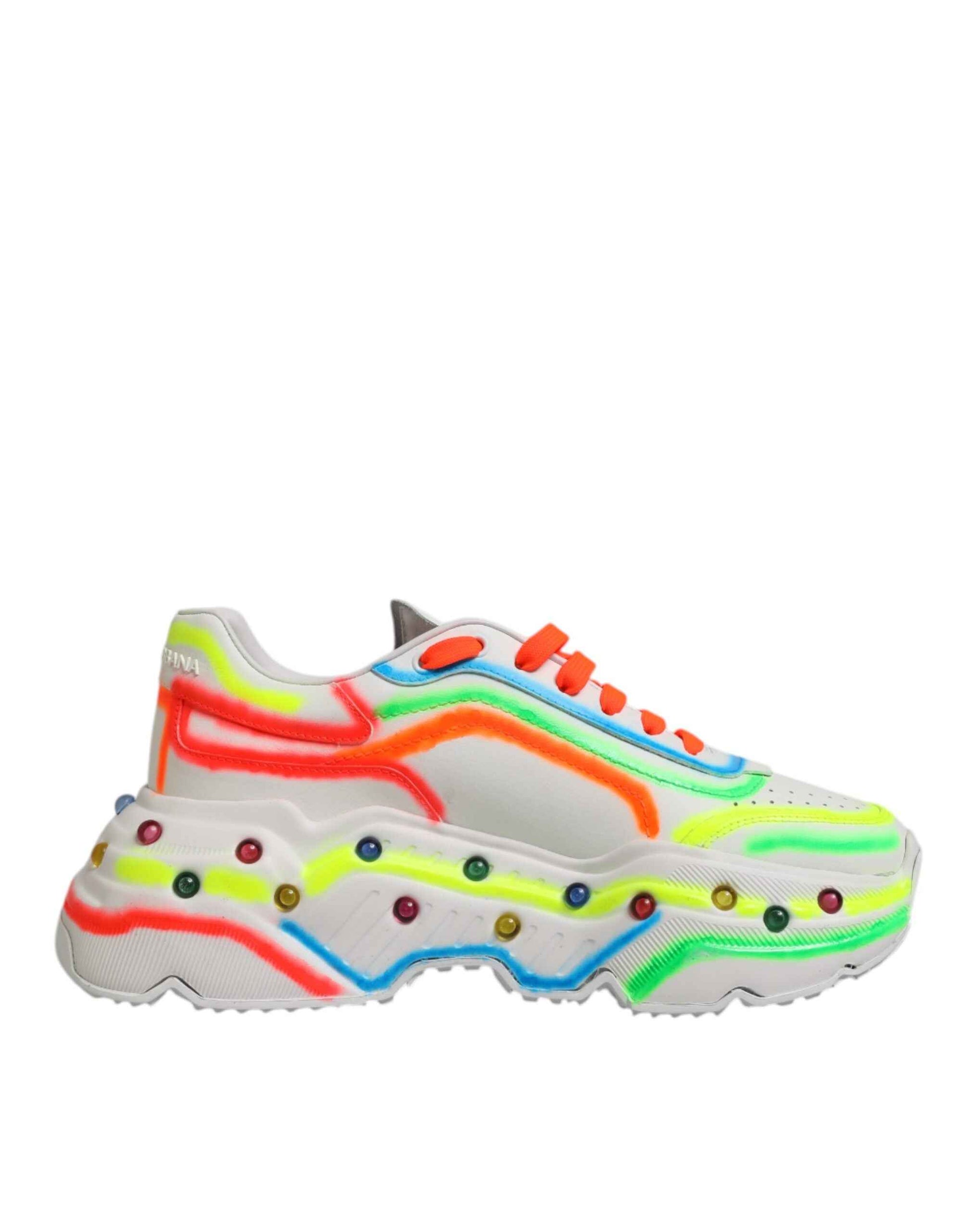 Dolce & Gabbana Daymaster Sneakers Leer Low Top Multicolor