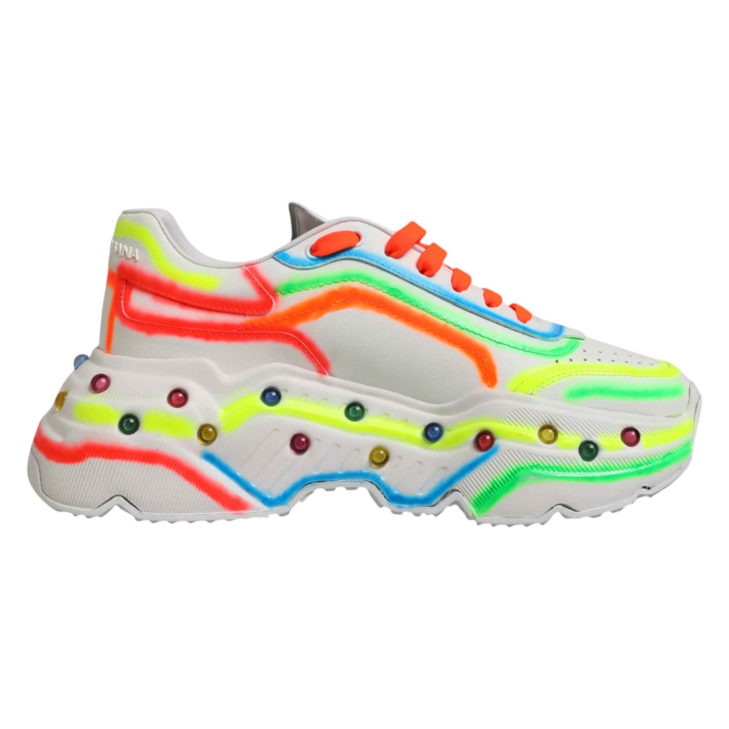 Dolce & Gabbana Daymaster Sneakers Leer Low Top Multicolor