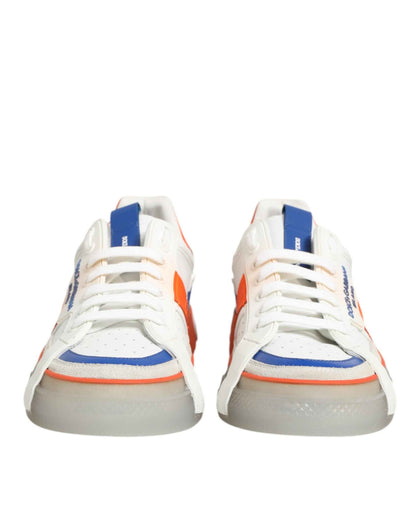 Dolce & Gabbana Leren Lage Sneakers Premium - Multicolor