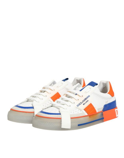 Dolce & Gabbana Leren Lage Sneakers Premium - Multicolor