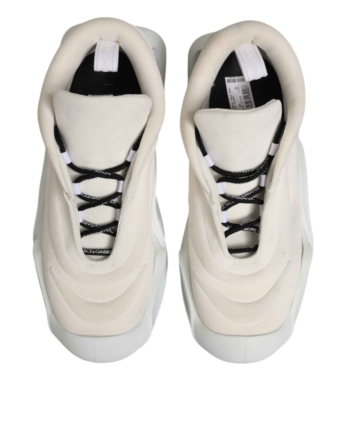Dolce & Gabbana Wave Leren Sneaker Voor Heren Wit Luxe