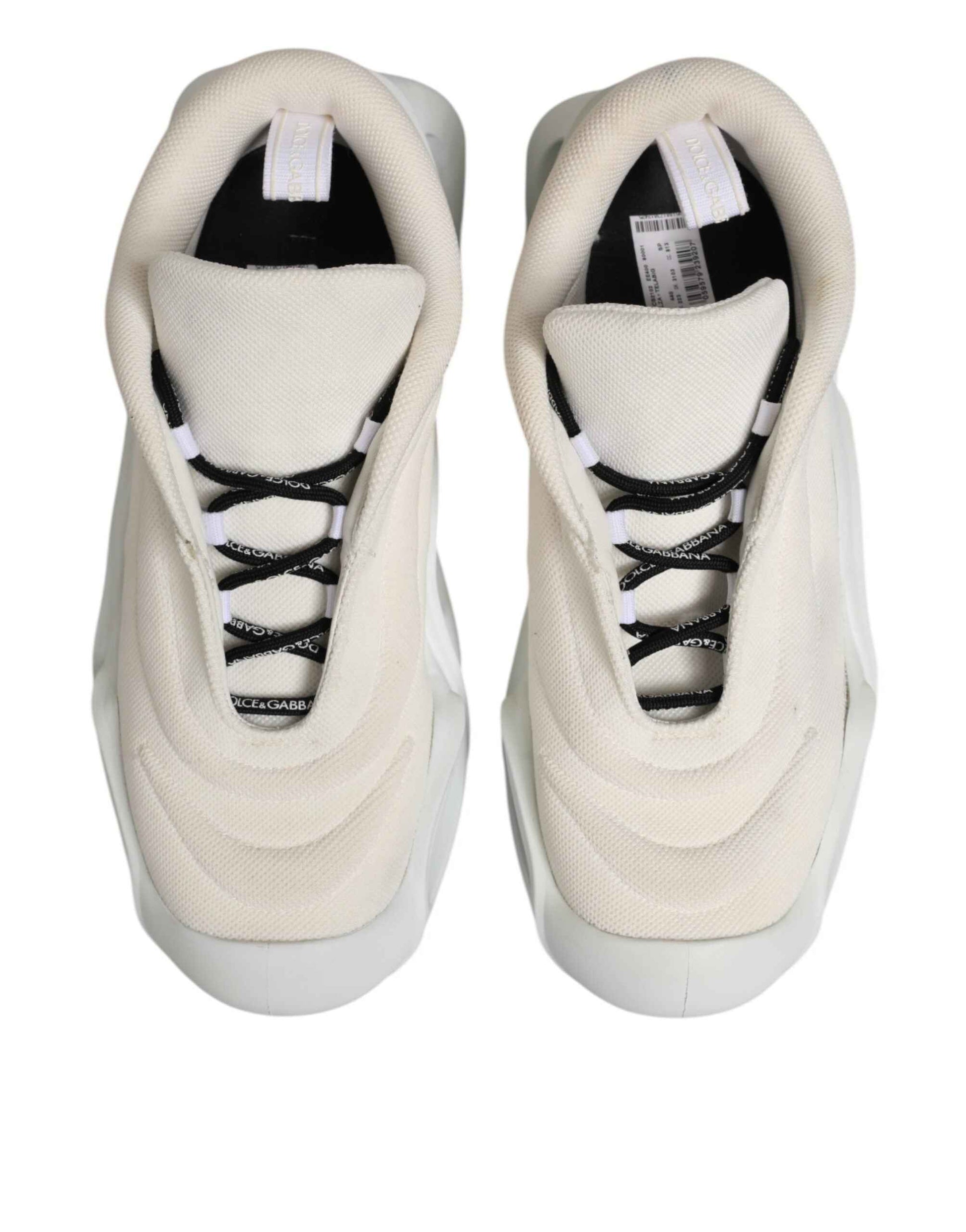 Dolce & Gabbana Wave Leren Sneaker Voor Heren Wit Luxe
