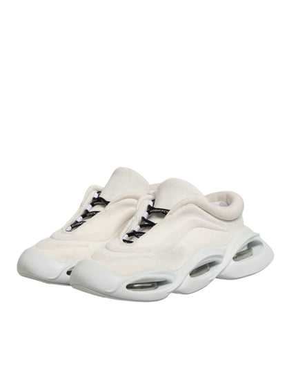 Dolce & Gabbana Wave Leren Sneaker Voor Heren Wit Luxe