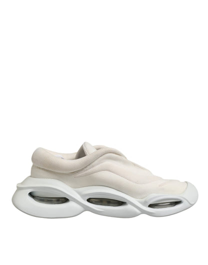 Dolce & Gabbana Wave Leren Sneaker Voor Heren Wit Luxe