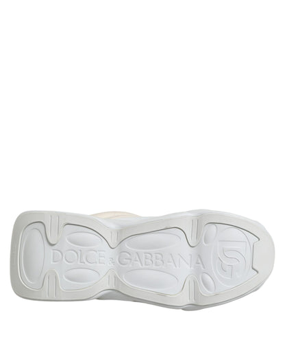 Dolce & Gabbana Wave Leren Sneaker Voor Heren Wit Luxe
