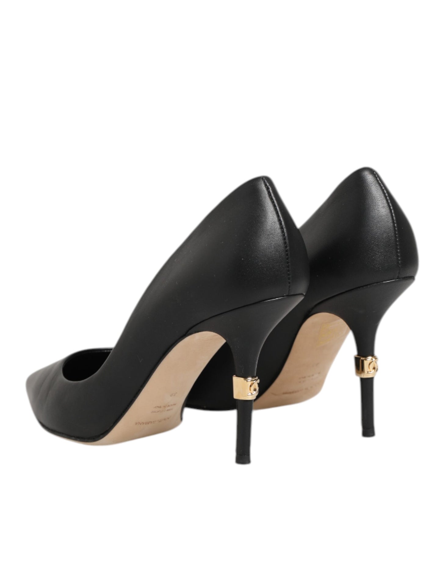 Dolce & Gabbana Heels Pumps Leer Zwart Stiletto Luxe